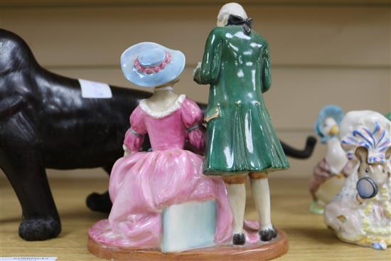A rare Royal Doulton group The Court Shoemaker HN1755, restored